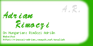 adrian rimoczi business card