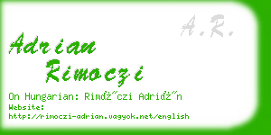 adrian rimoczi business card